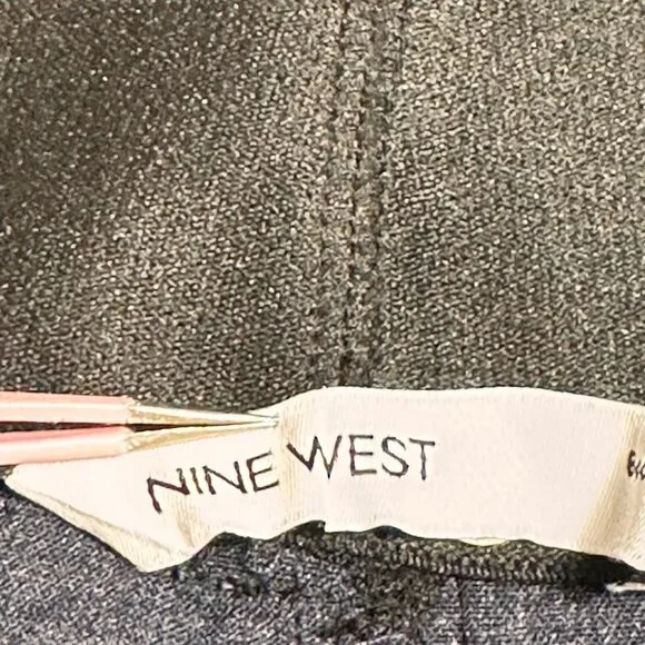 Nine West Womens Bootcut Pants Size 6 Navy Mid Rise Stretch Fabric Academia - Picture 3 of 12